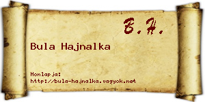 Bula Hajnalka névjegykártya