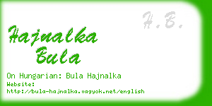 hajnalka bula business card